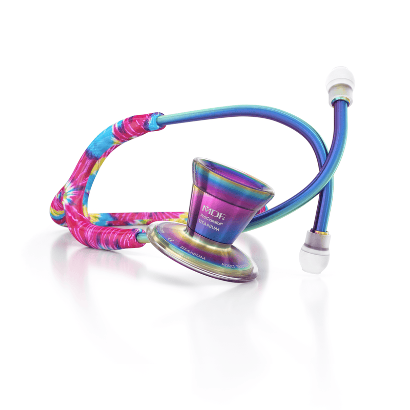 ProCardial® Titanio - Fonendoscopio Cardiológico Adulto - Haight-Ash / Kaleidoscope con Estuche