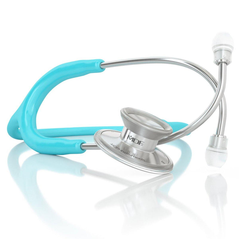 Acoustica® Adult Aluminum Silver Pastel Blue Stethoscope - MDF747XP04