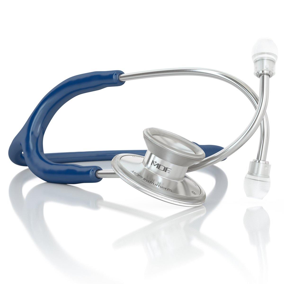 Acoustica® Adult Aluminum Silver Navy Blue Stethoscope - MDF747XP03