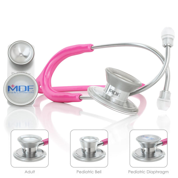 Stethoscope - MD One® Epoch® Titanium Adult & Pediatric Stethoscope - Fuchsia - MDF Instruments USA