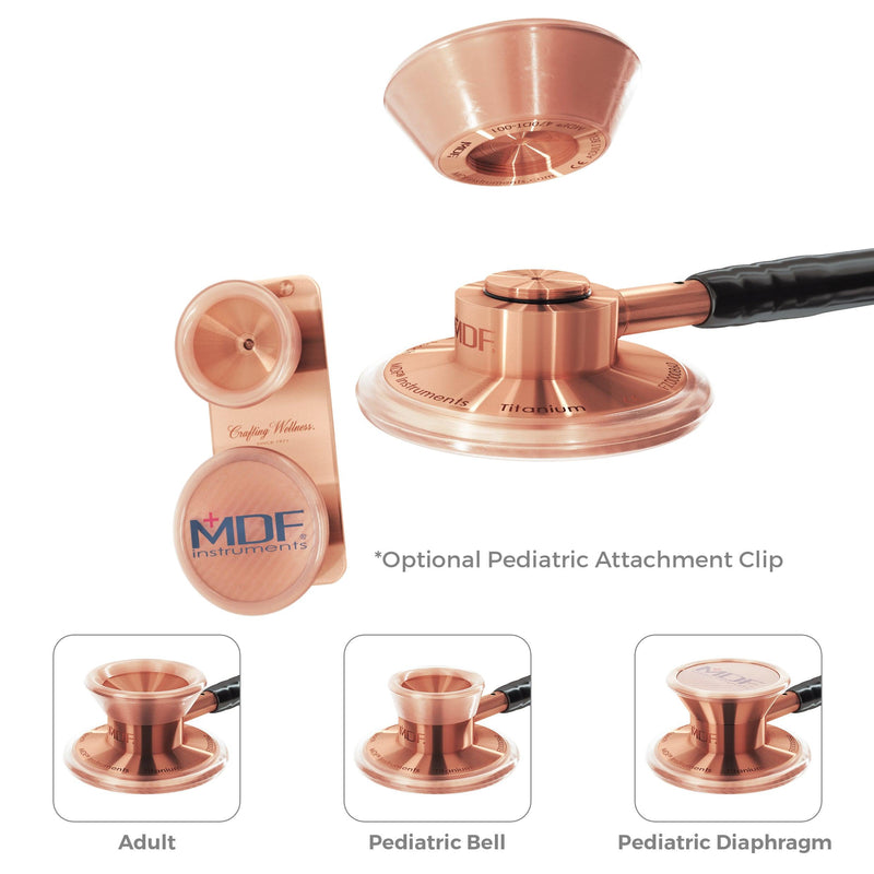 ACCESORIO PEDIÁTRICO CON CLIP - PARA ESTETOSCOPIO DE TITANIO MD ONE EPOCH - ORO ROSA