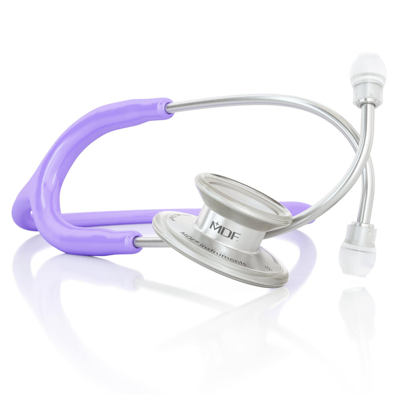 MDF® MD One® Adult Stainless Steel Stethoscope - Silver - Pastel Purple