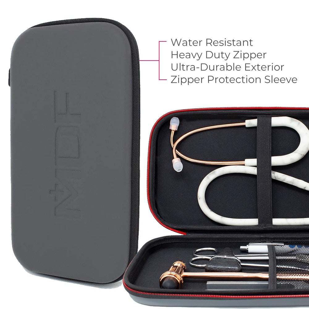 MD One® EPOCH® Titanio Fonendoscopio Adulto con Estuche -MOULIN BLANC/METALIKA