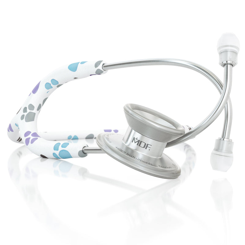 MDF® MD One® Epoch Titanium Stethoscope - Silver - Paws