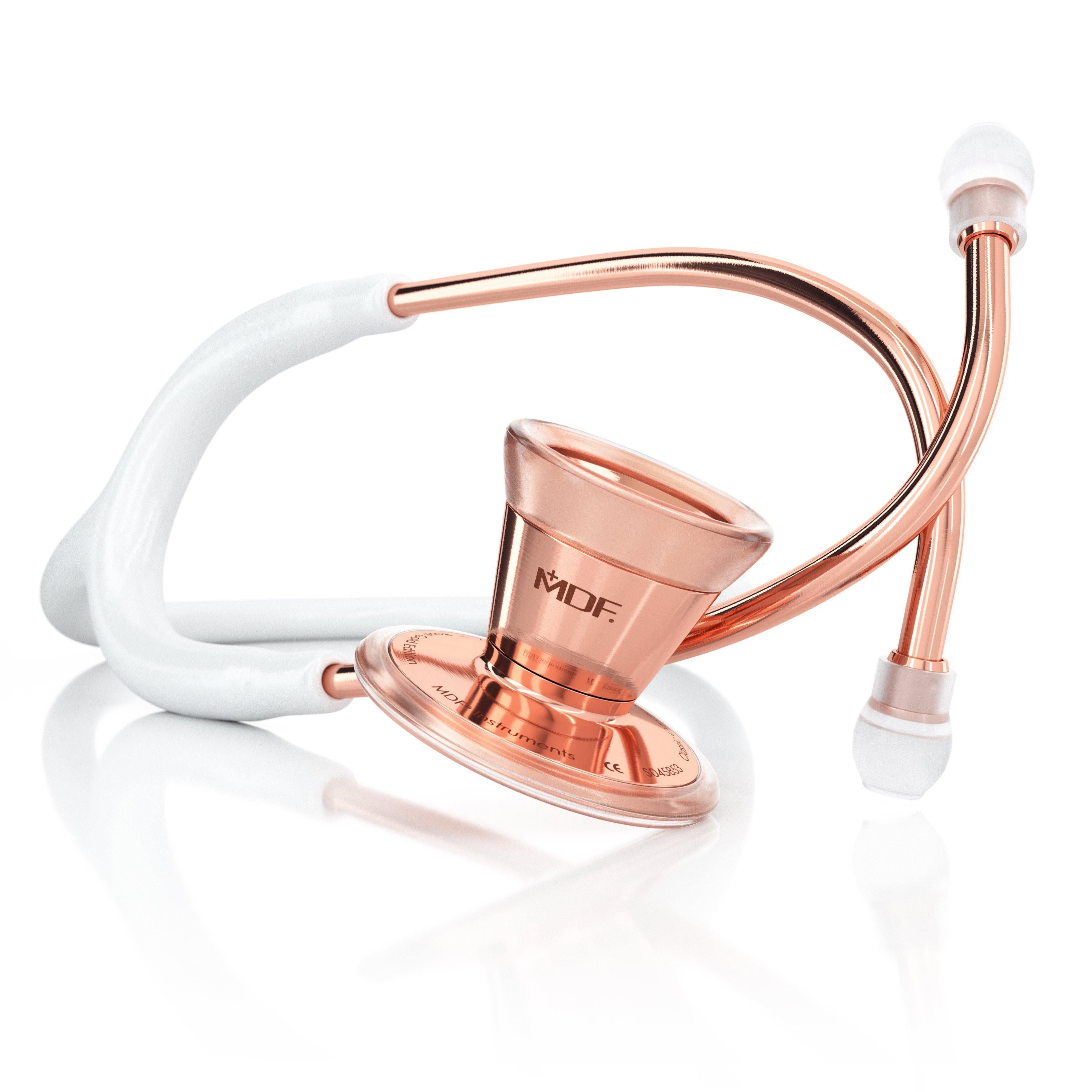 ProCardial® Fonendoscopio Adulto - Blanco/Oro Rosa - MDF Instruments Spain