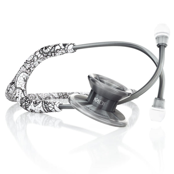MD One® EPOCH® Titanio Fonendoscopio Adulto con Estuche -MOULIN BLANC/METALIKA