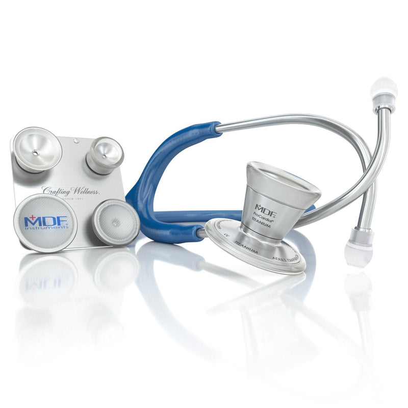 Stethoscope - ProCardial® Titanium Adult & Pediatric & Infant Stethoscope - Royal Blue - MDF Instruments USA