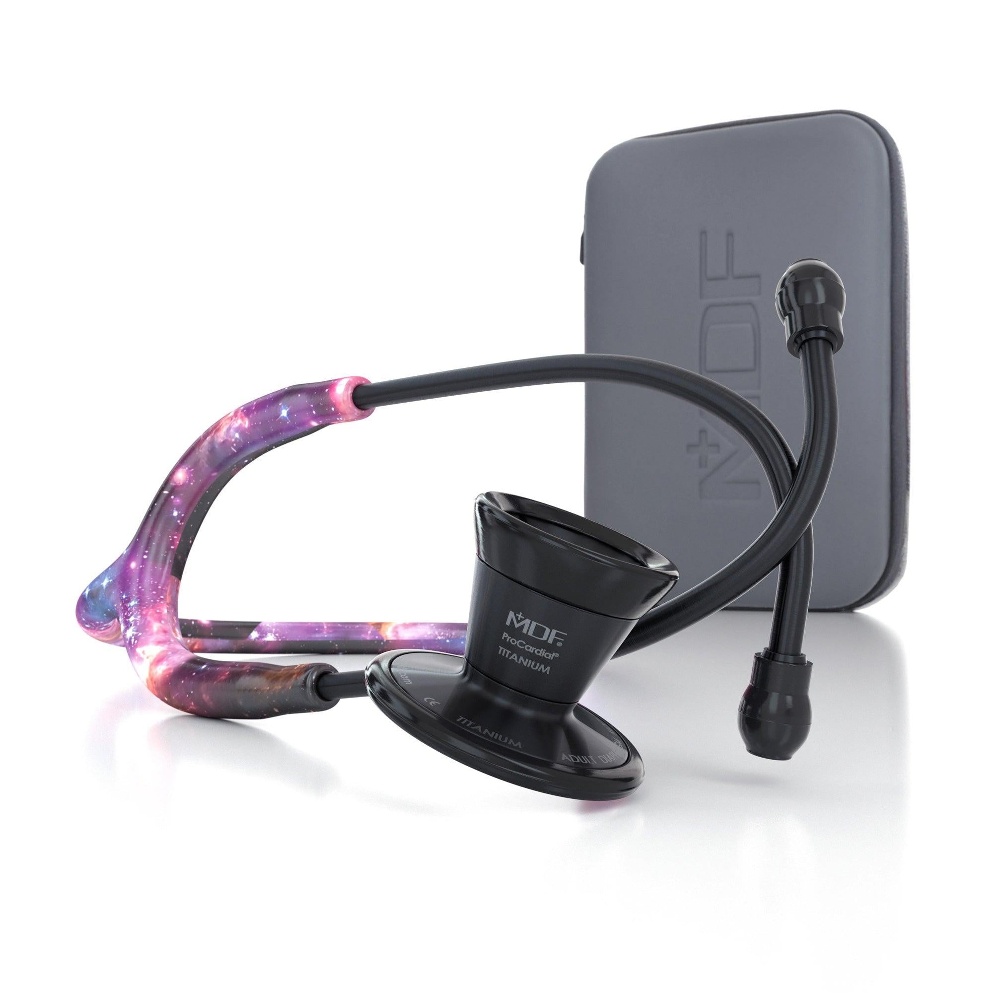 ProCardial® Titanio Fonendoscopio Adulto + Estuche - Galaxia/BlackOut