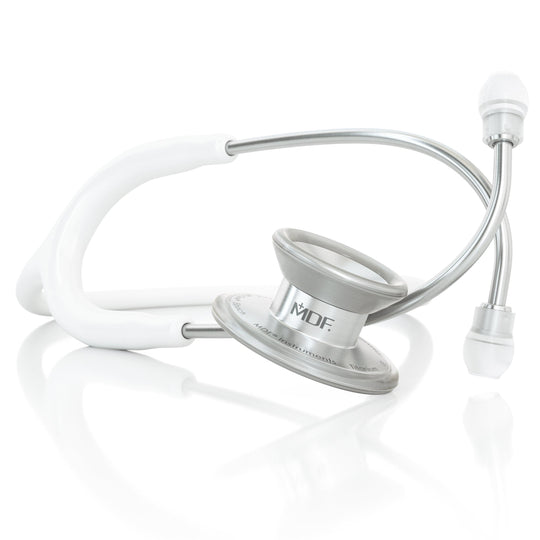 MDF® MD One® Epoch Titanium Stethoscope - Silver - White